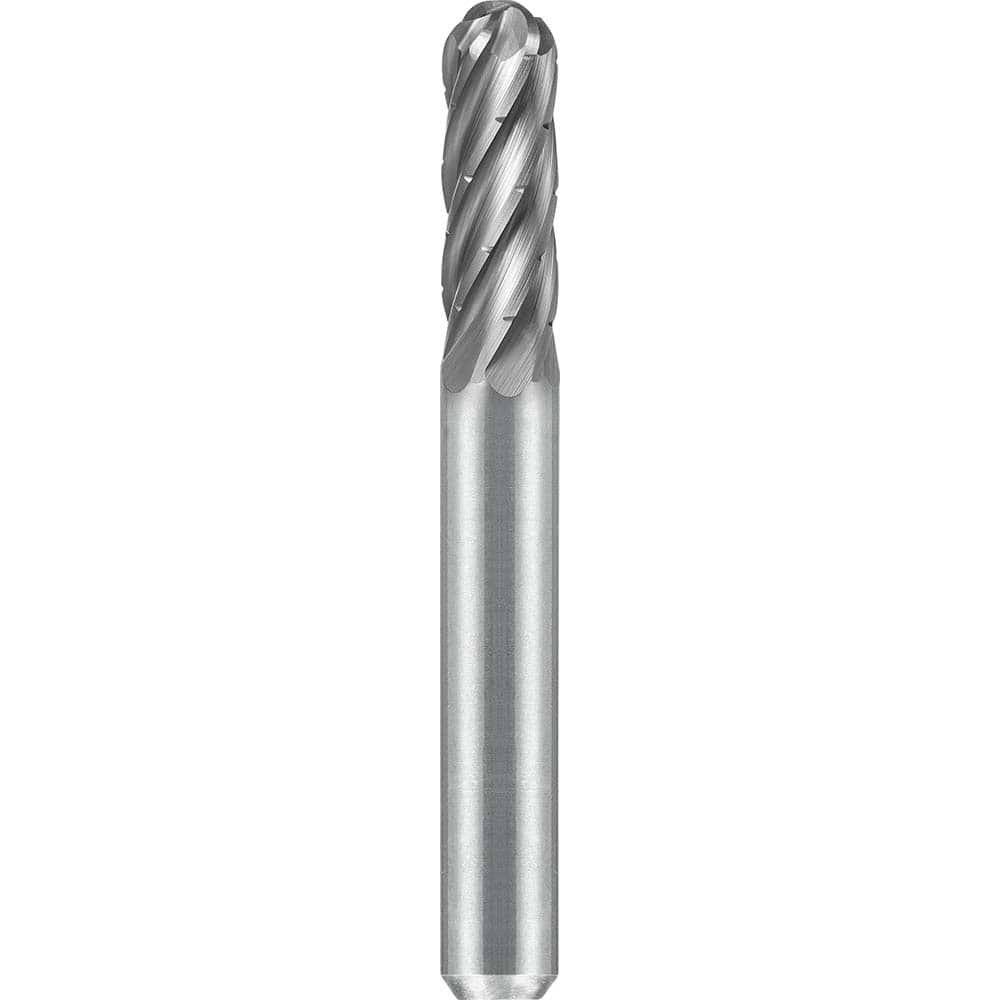 SGS Pro - SC-1, 1/4" Cut Diam, 1/4" Shank Length, NG6, Tungsten Carbide Cylinder Burr with Radius - Exact Tool & Supply