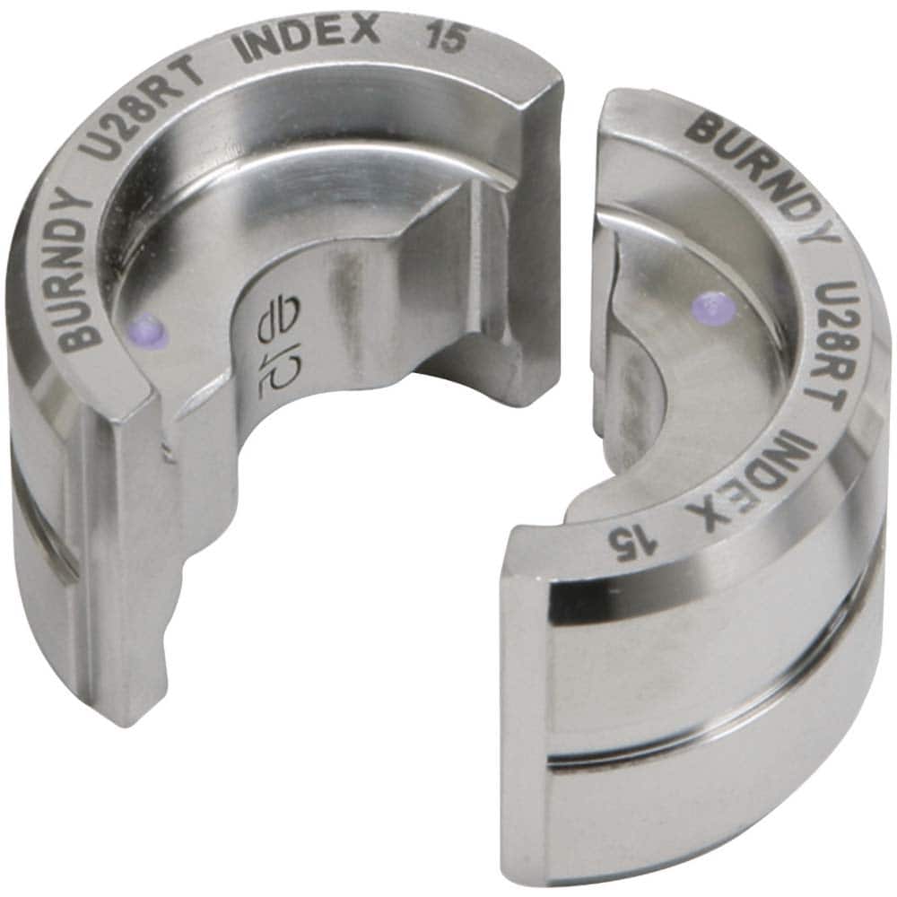 Burndy - Crimper Dies; Tool Type: Circular Butting Twin U-Die ; Size: 1" ; Color: White ; For Use With: Y35; Y39; Y46; Y750 Hydraulic Crimping Tool; PAT750-18V; PAT750-18V Battery Actuated Crimping Tool - Exact Tool & Supply