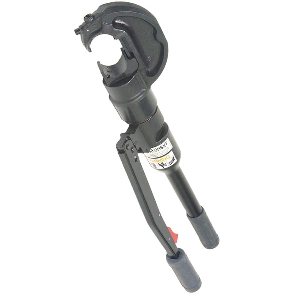 Burndy - Power Crimpers; Crimping Force (Lb.): 24000 ; Crimping Capacity (Wire): 14 AWG-750 kcmil Copper; 8 AWG-750 kcmil Aluminum; 4 AWG-556.5 kcmil ACSR ; Handle Type: Comfort Grip - Exact Tool & Supply