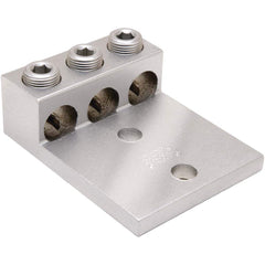 Burndy - Ring Terminals; Terminal Type: Rectangle ; Insulation Type: NonInsulated ; Connection Type: Lug ; Compatible Wire Size (AWG): 14-2/0 (Strand) ; Stud Size (Inch): 1/2 ; Color: Aluminum - Exact Tool & Supply