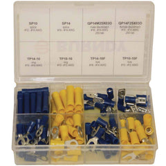 Burndy - Wire Connector & Terminal Kits; Kit Type: Terminal ; Contact Material: Brass ; Contact Plating: Tin - Exact Tool & Supply