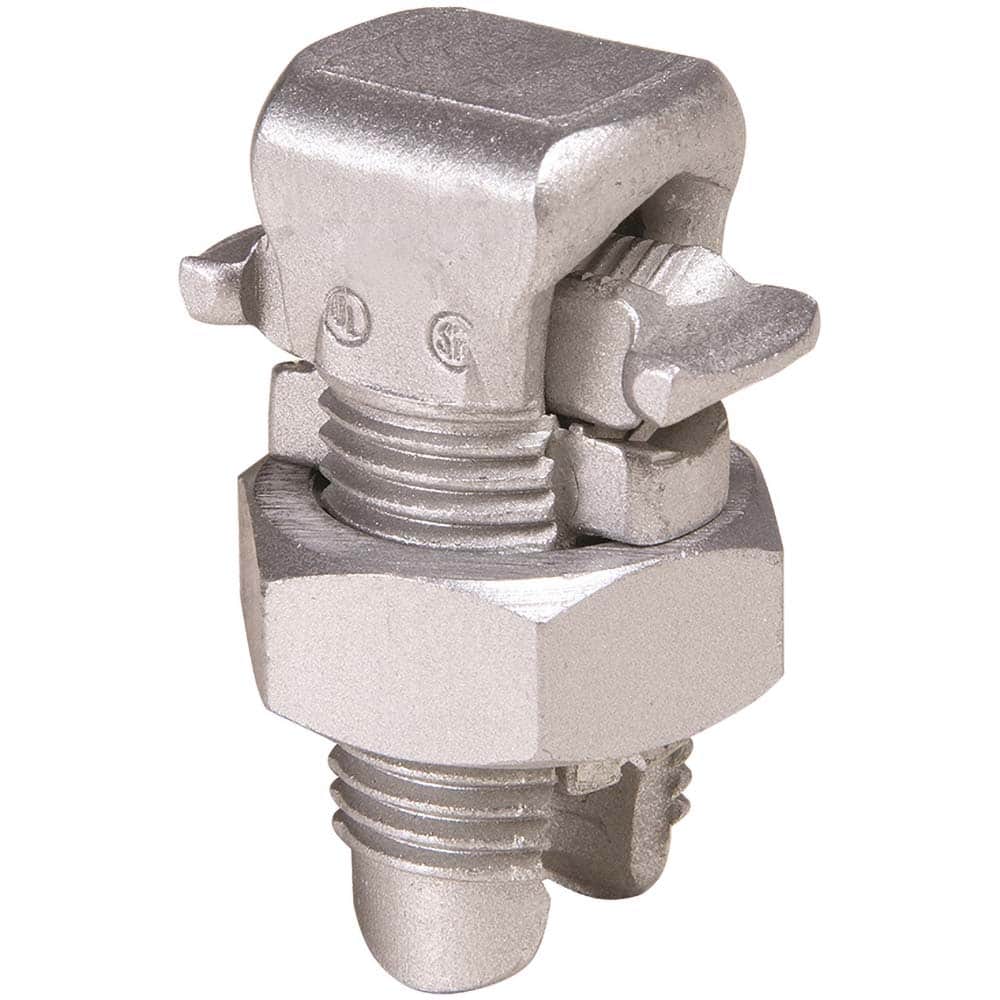 Burndy - Split Bolt Connectors; Connector Material: Aluminum ; Maximum Compatible Wire Size (AWG): 4/0 (Strand) ; Minimum Compatible Wire Size (AWG): 2 (Strand) ; Pressure Bar Material: Copper ; Compatible Wire Type: Aluminum; Copper ; Head Width (Decima - Exact Tool & Supply