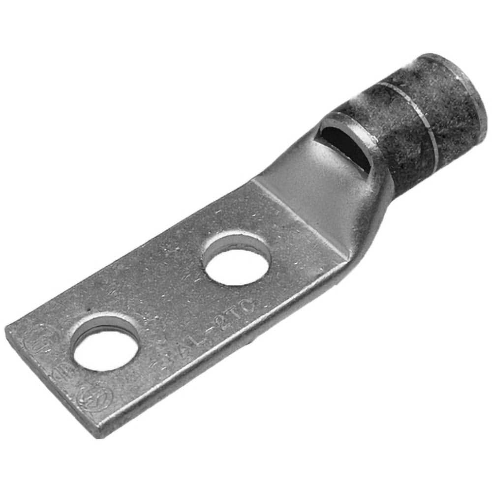 Burndy - Ring Terminals; Terminal Type: Rectangle ; Insulation Type: NonInsulated ; Connection Type: Compression ; Compatible Wire Size (AWG): 1/0 ; Stud Size (Inch): 3/8 ; Color: Pink - Exact Tool & Supply