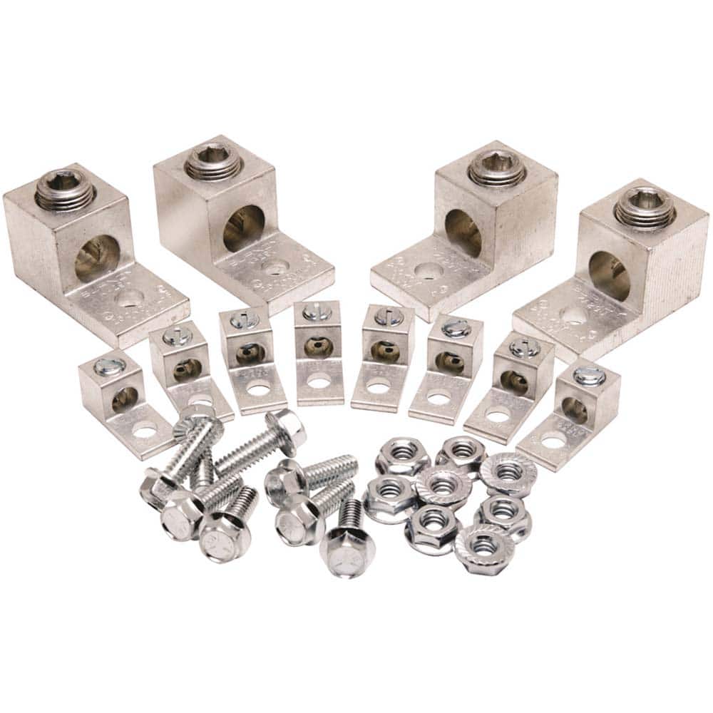 Burndy - Transformer Accessories; Transformer Accessory Type: Mechanical Lug Kit ; For Use With: 100 to 167 kVA 1-Phase; 150 to 300 kVA 3-Phase Transformer ; Wire Size: 6 AWG-800 kcmil - Exact Tool & Supply