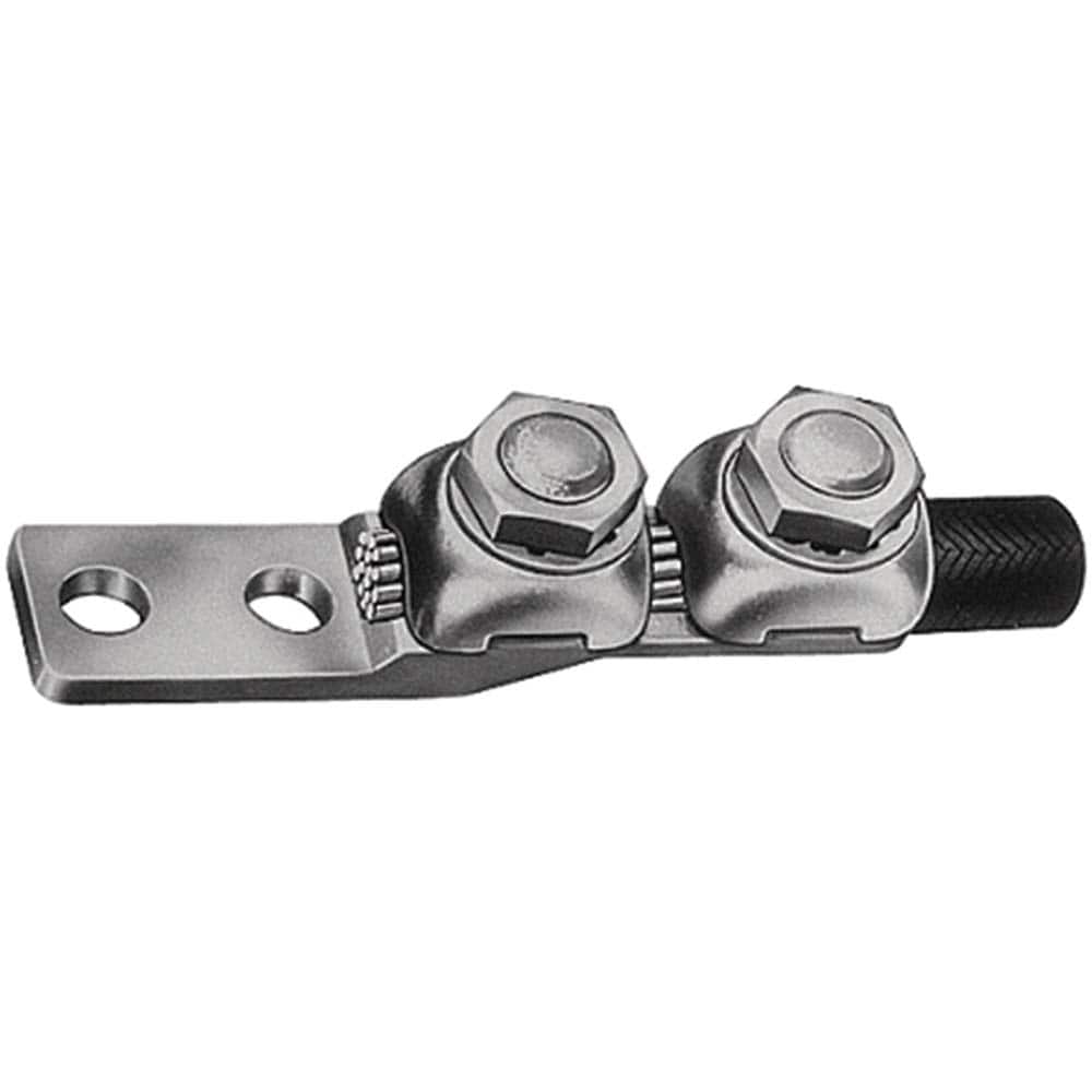 Burndy - Ring Terminals; Terminal Type: Rectangle ; Insulation Type: NonInsulated ; Connection Type: Lug ; Compatible Wire Size (AWG): 3/0-4/0 (Strand) ; Stud Size (Inch): 3/8 ; Color: Copper - Exact Tool & Supply