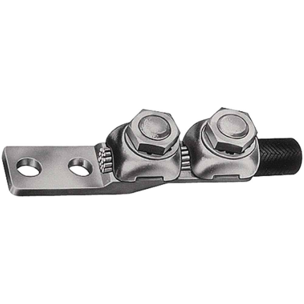 Burndy - Ring Terminals; Terminal Type: Rectangle ; Insulation Type: NonInsulated ; Connection Type: Lug ; Compatible Wire Size (AWG): 4-1 (Strand) ; Stud Size (Inch): 5/16 ; Color: Copper - Exact Tool & Supply