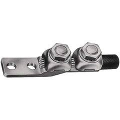 Burndy - Ring Terminals; Terminal Type: Rectangle ; Insulation Type: NonInsulated ; Connection Type: Lug ; Compatible Wire Size (AWG): 4-1 (Strand) ; Stud Size (Inch): 5/16 ; Color: Copper - Exact Tool & Supply