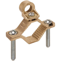 Burndy - Grounding Clamps; Clamp Type: Grounding Clamp ; Minimum Compatible Pipe Size (Inch): 1/2 ; Maximum Compatible Pipe Size (Inch): 1 ; Compatible Wire Size (AWG): 10-6; 8-6 ; Overall Length (Inch): 2.34 ; Overall Length (Decimal Inch): 2.34 - Exact Tool & Supply