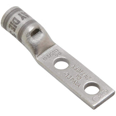 Burndy - Ring Terminals; Terminal Type: Rectangle ; Insulation Type: NonInsulated ; Connection Type: Compression ; Compatible Wire Size (AWG): 4 (Flex) ; Stud Size (#): 10 ; Color: Gray - Exact Tool & Supply