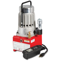 Burndy - Power Hydraulic Pumps & Jacks; Type: Electric Hydraulic Pump ; Pressure Rating (psi): 10000 ; Oil Capacity: 1.61 qt ; Reservoir Capacity (Cu. In.): 92.98 (Decimal Inch); Valve Type: Pressure Relief ; Additional Information: Dimension: 8.25 in x - Exact Tool & Supply