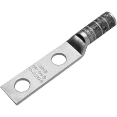 Burndy - Ring Terminals; Terminal Type: Rectangle ; Insulation Type: NonInsulated ; Connection Type: Compression ; Compatible Wire Size (kcmil): 350 (Flex) ; Stud Size (Inch): 3/8 ; Color: Blue - Exact Tool & Supply