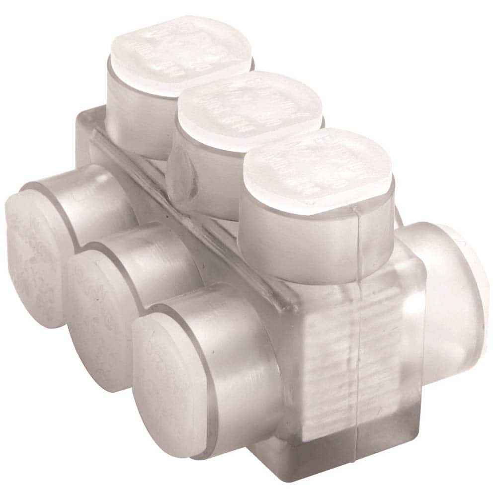 Burndy - Split Bolt Connectors; Connector Material: Aluminum ; Maximum Compatible Wire Size (AWG): 3 ; Maximum Compatible Wire Size (kcmil): 250 ; Minimum Compatible Wire Size (AWG): 8 (Aluminum); 10 (Copper) ; Compatible Wire Type: Aluminum; Copper ; Ba - Exact Tool & Supply