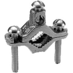 Burndy - Grounding Clamps; Clamp Type: Grounding Clamp ; Minimum Compatible Pipe Size (Inch): 4-1/2 ; Maximum Compatible Pipe Size (Inch): 6 ; Compatible Wire Size (AWG): 10-2 ; Overall Length (Inch): 8.34 ; Overall Length (Decimal Inch): 8.34 - Exact Tool & Supply