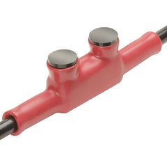 Burndy - Butt Splice Terminals; Insulation Type: Insulated ; Insulation Material: Plastisol ; Connection Type: Lug ; Compatible Wire Size (AWG): 6-4 ; Color: Red ; Overall Length (mm): 109.22 - Exact Tool & Supply