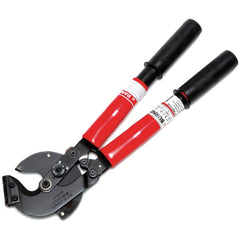 Burndy - Cutting Pliers; Type: Rachet Cable Cutter ; Insulated: No ; Overall Length Range: 10" and Longer ; Capacity (Inch): 1.4 ; Overall Length (Inch): 21 ; Cut Style: Center Cut - Exact Tool & Supply