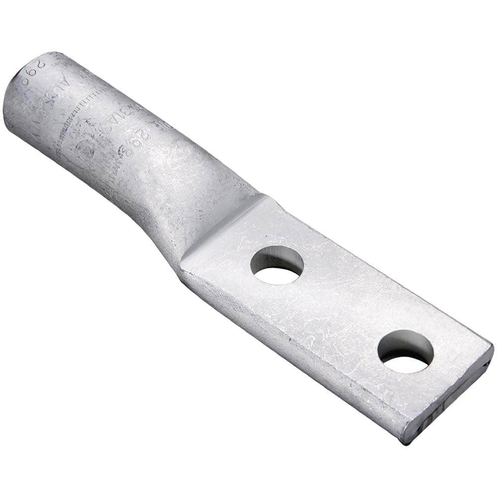 Burndy - Ring Terminals; Terminal Type: Rectangle ; Insulation Type: NonInsulated ; Connection Type: Compression ; Compatible Wire Size (AWG): 4/0 ; Stud Size (Inch): 1/2 ; Color: White - Exact Tool & Supply