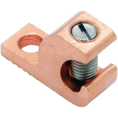 Burndy - Grounding Clamps; Clamp Type: Grounding Clamp ; Compatible Wire Size (AWG): 14-4 ; Overall Length (Inch): 1.13 ; Overall Length (Decimal Inch): 1.13 ; Material: Copper ; Standards Met: EU RoHS Indicator; RoHS EX Compliant - Exact Tool & Supply
