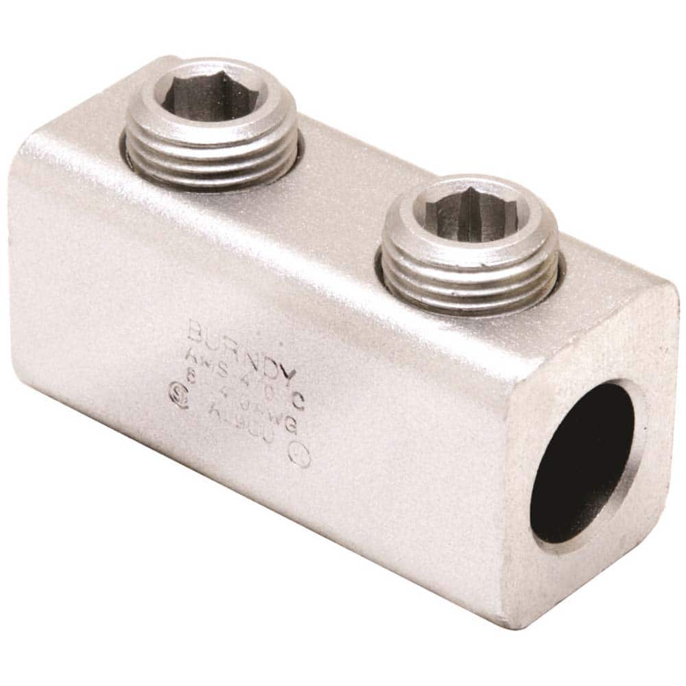 Burndy - Mechanical Connectors; Wire Size Range: 2-14 AWG ; Material Type: Aluminum ; Insulated: NonInsulated ; Contact Plating: Tin ; Rating: CSA Certified; RoHS EX Compliant; UL 467 ; Additional Information: Type: AMS; Dual Rated; Number of Screws: 2; - Exact Tool & Supply