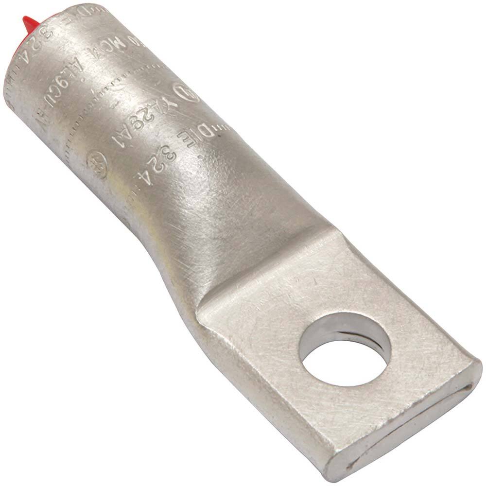 Burndy - Ring Terminals; Terminal Type: Rectangle ; Insulation Type: NonInsulated ; Connection Type: Compression ; Compatible Wire Size (kcmil): 250 ; Stud Size (Inch): 1/2 ; Color: Red - Exact Tool & Supply