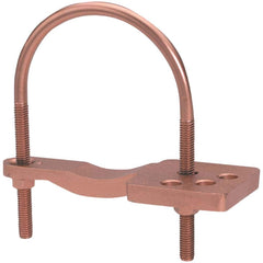 Burndy - Grounding Clamps; Clamp Type: Grounding Clamp ; Compatible Rod Diameter (Inch): 1 ; Minimum Compatible Pipe Size (Inch): 1/2 ; Maximum Compatible Pipe Size (Inch): 1 ; Compatible Wire Size (AWG): 4-4/0 ; Compatible Wire Size (kcmil): 750 - Exact Tool & Supply