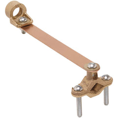 Burndy - Grounding Clamps; Clamp Type: Grounding Clamp ; Minimum Compatible Pipe Size (Inch): 1/2 ; Maximum Compatible Pipe Size (Inch): 1 ; Compatible Wire Size (AWG): 10-6 ; Overall Length (Inch): 8-1/2 ; Overall Length (Decimal Inch): 8-1/2 - Exact Tool & Supply