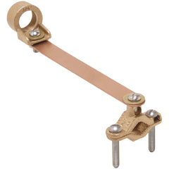 Burndy - Grounding Clamps; Clamp Type: Grounding Clamp ; Minimum Compatible Pipe Size (Inch): 1/2 ; Maximum Compatible Pipe Size (Inch): 1 ; Compatible Wire Size (AWG): 6-4/0 ; Overall Length (Inch): 8-1/2 ; Overall Length (Decimal Inch): 8-1/2 - Exact Tool & Supply