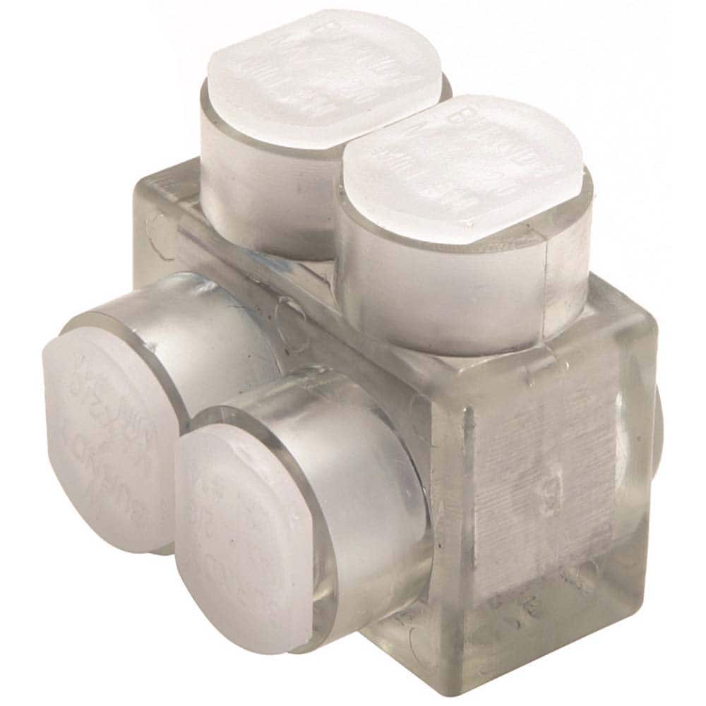 Burndy - Split Bolt Connectors; Connector Material: Aluminum ; Maximum Compatible Wire Size (AWG): 4/0 ; Maximum Compatible Wire Size (kcmil): 250 ; Minimum Compatible Wire Size (AWG): 10 ; Minimum Compatible Wire Size (kcmil): 250 ; Compatible Wire Type - Exact Tool & Supply