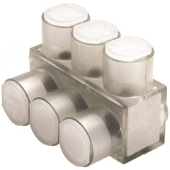 Burndy - Split Bolt Connectors; Connector Material: Aluminum ; Maximum Compatible Wire Size (AWG): 4 ; Minimum Compatible Wire Size (AWG): 14 ; Compatible Wire Type: Aluminum; Copper ; Base Width (Inch): 1-1/4 ; Base Width (Decimal Inch): 1-1/4 - Exact Tool & Supply
