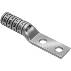 Burndy - Ring Terminals; Terminal Type: Rectangle ; Insulation Type: NonInsulated ; Connection Type: Compression ; Compatible Wire Size (AWG): 4/0 (Flex) ; Stud Size (Inch): 3/8 ; Color: Purple - Exact Tool & Supply