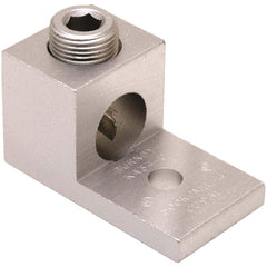 Burndy - Ring Terminals; Terminal Type: Rectangle ; Insulation Type: NonInsulated ; Connection Type: Lug ; Compatible Wire Size (AWG): 6 (Strand) ; Compatible Wire Size (kcmil): 350 ; Stud Size (Inch): 3/8 - Exact Tool & Supply