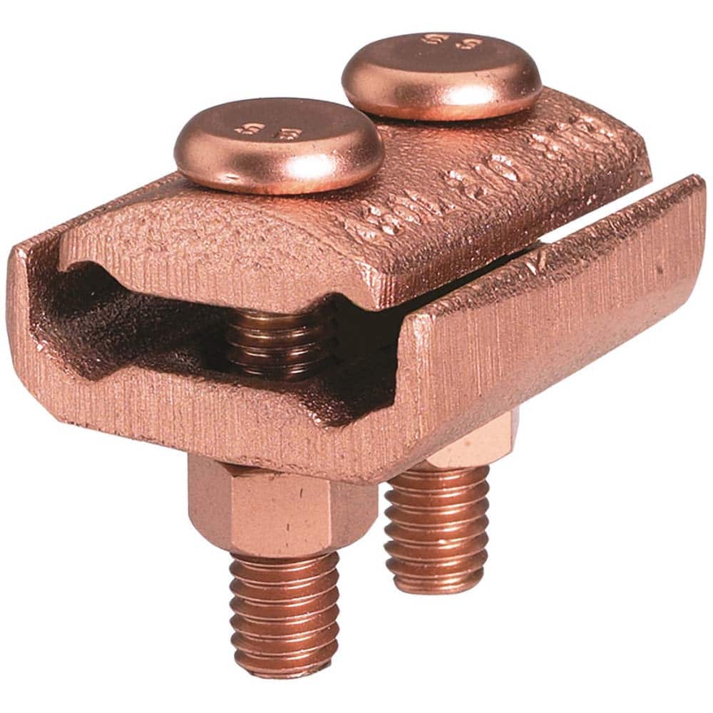 Burndy - Grounding Clamps; Clamp Type: Grounding Clamp ; Compatible Wire Size (AWG): 4-2/0 ; Overall Length (Inch): 2 ; Overall Length (Decimal Inch): 2 ; Material: Copper Alloy ; Standards Met: EU RoHS Indicator; RoHS EX Compliant; UL 486C - Exact Tool & Supply