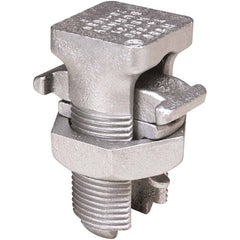 Burndy - Split Bolt Connectors; Connector Material: Copper ; Maximum Compatible Wire Size (AWG): 3/0 (Strand) ; Minimum Compatible Wire Size (AWG): 1 (Strand) ; Pressure Bar Material: Copper Alloy ; Compatible Wire Type: Aluminum; Copper ; Head Width (De - Exact Tool & Supply