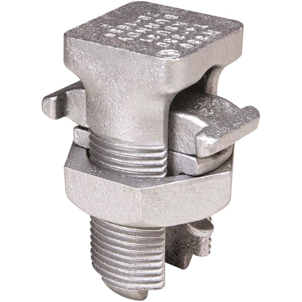 Burndy - Split Bolt Connectors; Connector Material: Copper ; Maximum Compatible Wire Size (AWG): 4/0 ; Maximum Compatible Wire Size (kcmil): 250 ; Minimum Compatible Wire Size (AWG): 1 (Strand) ; Minimum Compatible Wire Size (kcmil): 250 ; Pressure Bar M - Exact Tool & Supply