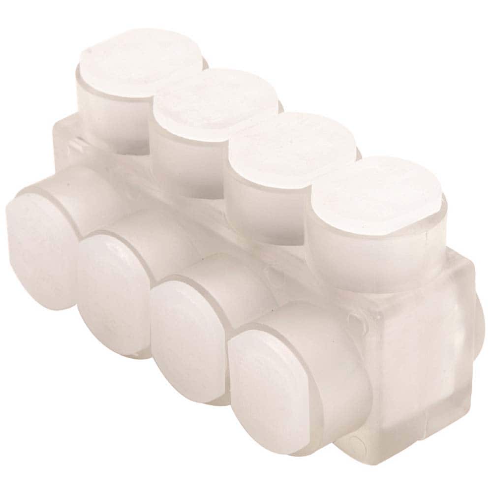 Burndy - Split Bolt Connectors; Connector Material: Aluminum ; Maximum Compatible Wire Size (AWG): 4 ; Minimum Compatible Wire Size (AWG): 14 ; Compatible Wire Type: Aluminum; Copper ; Base Width (Inch): 1-1/4 ; Base Width (Decimal Inch): 1-1/4 - Exact Tool & Supply