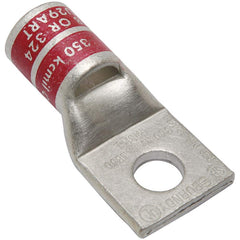 Burndy - Ring Terminals; Terminal Type: Rectangle ; Insulation Type: NonInsulated ; Connection Type: Compression ; Compatible Wire Size (kcmil): 350 ; Stud Size (Inch): 1/2 ; Color: Red - Exact Tool & Supply
