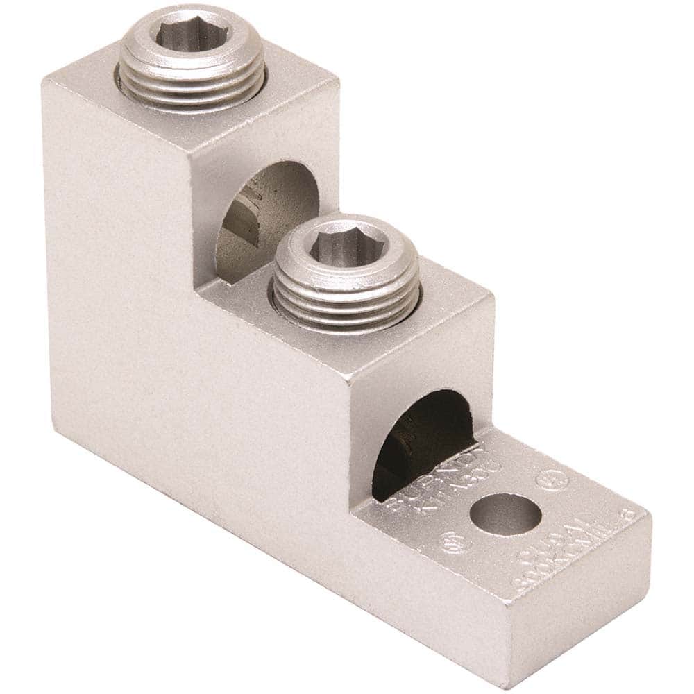 Burndy - Terminal Blocks; Block Type: High Strength ; Mounting Type: Terminal ; Voltage: 600 ; Maximum Compatible Wire Size (AWG): 4/0 ; Minimum Compatible Wire Size (AWG): 6 ; Contact Material: Aluminum - Exact Tool & Supply