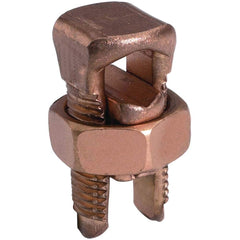 Burndy - Split Bolt Connectors; Connector Material: Copper ; Maximum Compatible Wire Size (AWG): 4/0 ; Maximum Compatible Wire Size (kcmil): 350 ; Minimum Compatible Wire Size (AWG): 1/0 (Strand) ; Minimum Compatible Wire Size (kcmil): 250 ; Pressure Bar - Exact Tool & Supply