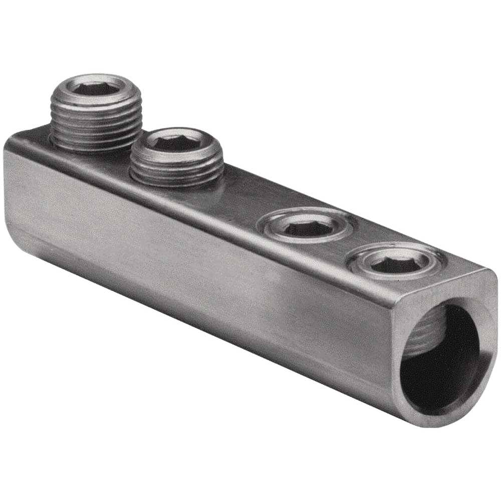 Burndy - Mechanical Connectors; Wire Size Range: 750-250 kcmil ; Material Type: Aluminum ; Insulated: NonInsulated ; Contact Plating: Tin ; Rating: CSA Certified; RoHS EX Compliant; UL 467 ; Additional Information: Type: AMS; Dual Rated; Hex Size: 1/2 in - Exact Tool & Supply