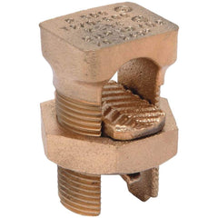 Burndy - Split Bolt Connectors; Connector Material: Copper ; Maximum Compatible Wire Size (AWG): 4/0 ; Maximum Compatible Wire Size (kcmil): 500 ; Minimum Compatible Wire Size (AWG): 2/0 (Strand) ; Minimum Compatible Wire Size (kcmil): 250 ; Pressure Bar - Exact Tool & Supply