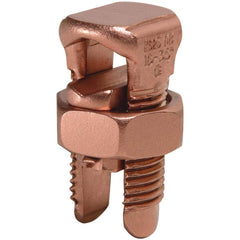 Burndy - Split Bolt Connectors; Connector Material: Copper ; Maximum Compatible Wire Size (AWG): 2 (Strand) ; Minimum Compatible Wire Size (AWG): 6 (Strand) ; Pressure Bar Material: Copper Alloy ; Compatible Wire Type: Copper ; Head Width (Decimal Inch): - Exact Tool & Supply