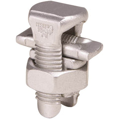 Burndy - Split Bolt Connectors; Connector Material: Copper ; Maximum Compatible Wire Size (AWG): 1/0 (Strand) ; Minimum Compatible Wire Size (AWG): 2 (Strand) ; Pressure Bar Material: Copper Alloy ; Compatible Wire Type: Aluminum; Copper ; Head Width (De - Exact Tool & Supply