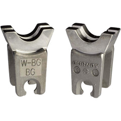 Burndy - Crimper Dies; Tool Type: W-Die ; Size: 0.75" x 1.38" ; Color: Stainless Steel ; For Use With: MD6; MD7 Mechanical; Y500CTHS Hydraulic; PAT600 and PATMD Battery Actuated Crimpers - Exact Tool & Supply