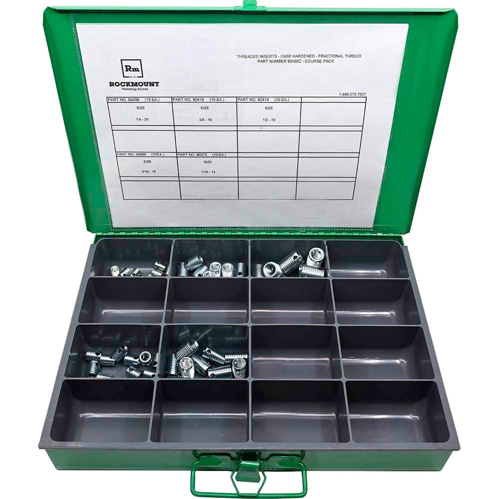 Rockmount Research and Alloys - 1/4 - 20, 5/16-18, 3/8-16, 7/16-14, 1/2-13 Internal, M10x1.50, M12x1.50, M14x1.50, M18x1.50, M16x1.75 External, UNC, 15/16" Insert Length, Self-Lock Standard Wall & Self-Lock Thin Wall Thread-Locking Insert - Exact Tool & Supply