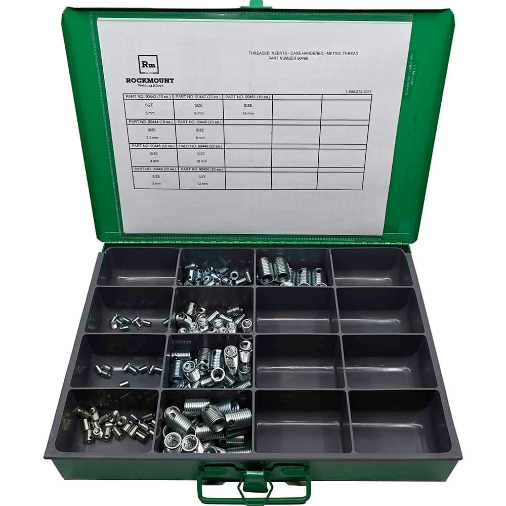 Rockmount Research and Alloys - M3x0.50, M3.5x0.80, M4x0.70, M5x0.80, M6x1.25, M8x1.25, M10x1.50, M12x1.75, M14x2.00 Internal, M5x0.60, M6x0.80, M6.5x0.80, M8x1.00, M10x1.25, M12x1.5, M14x1.5, M16x1.75, M18x2.00 External, 15/16" Insert Length, Self-Lock - Exact Tool & Supply
