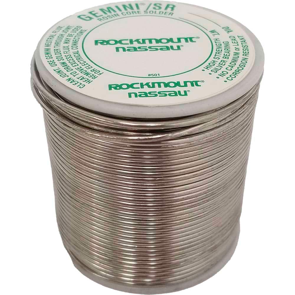 Rockmount Research and Alloys - Gemini SR 1/16" Diam High Strength Low Temp Rosin Flux Core Solder - Exact Tool & Supply