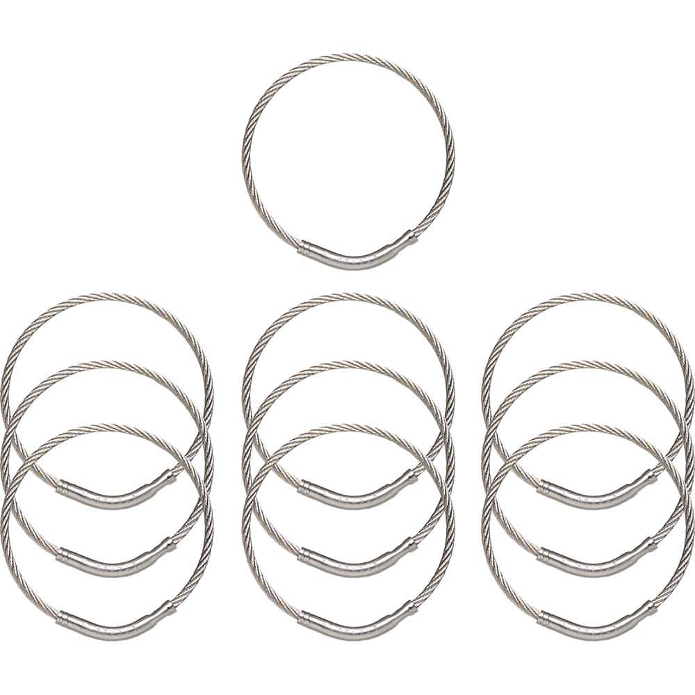 Key Systems - Key Control; Type: Key Ring ; Number of Keys: 0 ; Color: Silver ; Height (Inch): 5/32 ; Width (Inch): 2 ; Depth (Inch): 5/32 - Exact Tool & Supply
