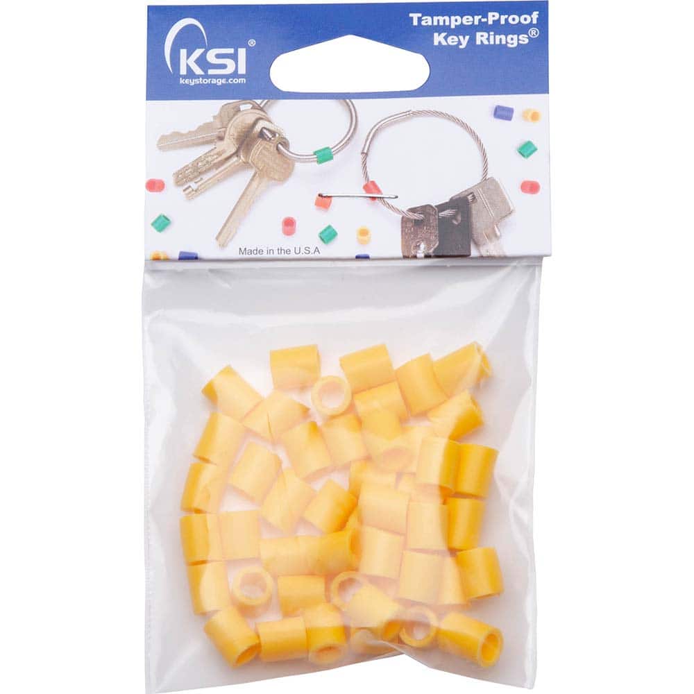 Key Systems - Key Control; Type: Color Tag ; Number of Keys: 0 ; Color: Yellow ; Height (Inch): 1/4 ; Width (Inch): 1/4 ; Depth (Inch): 1/4 - Exact Tool & Supply