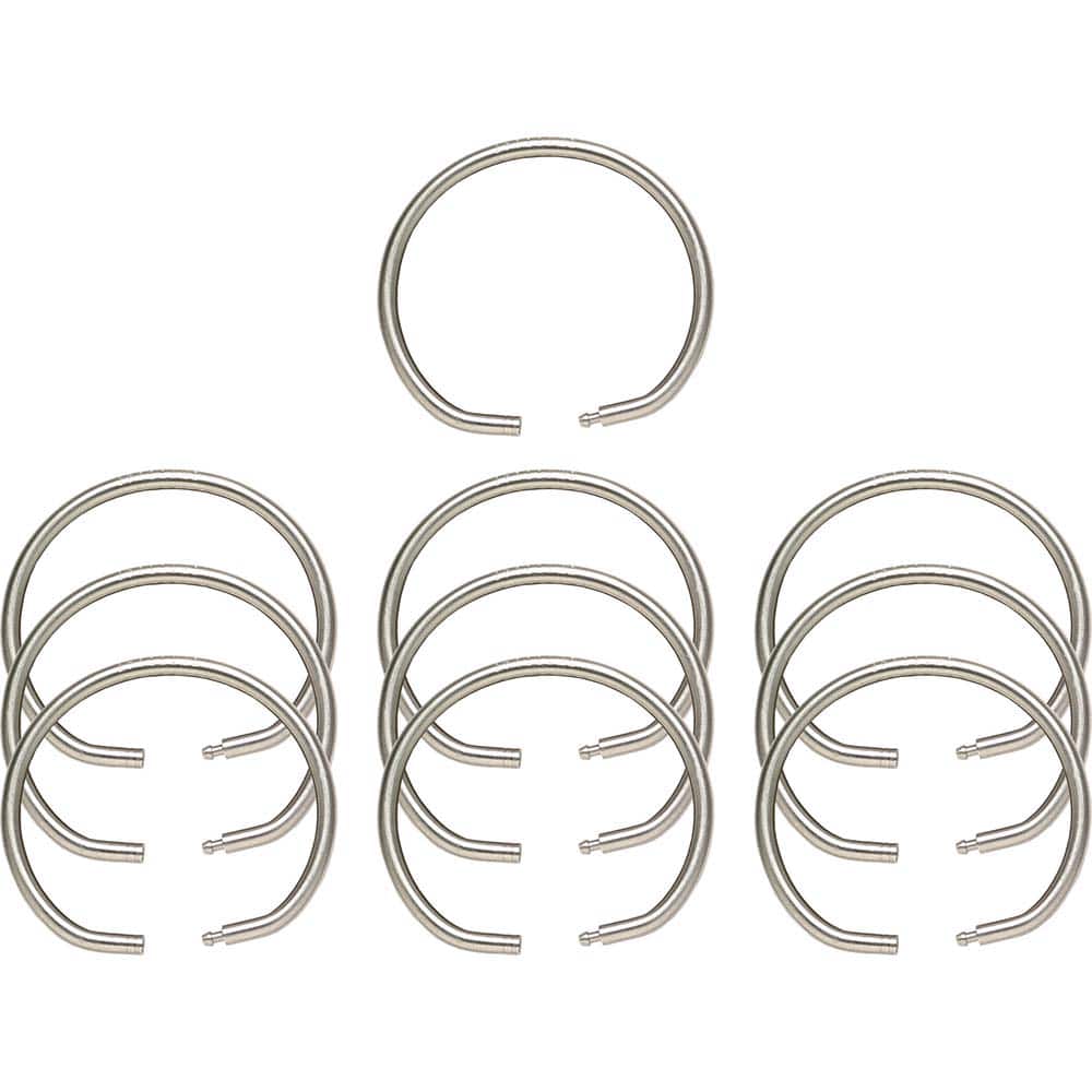 Key Systems - Key Control; Type: Key Ring ; Number of Keys: 0 ; Color: Silver ; Height (Inch): 5/32 ; Width (Inch): 2 ; Depth (Inch): 5/32 - Exact Tool & Supply