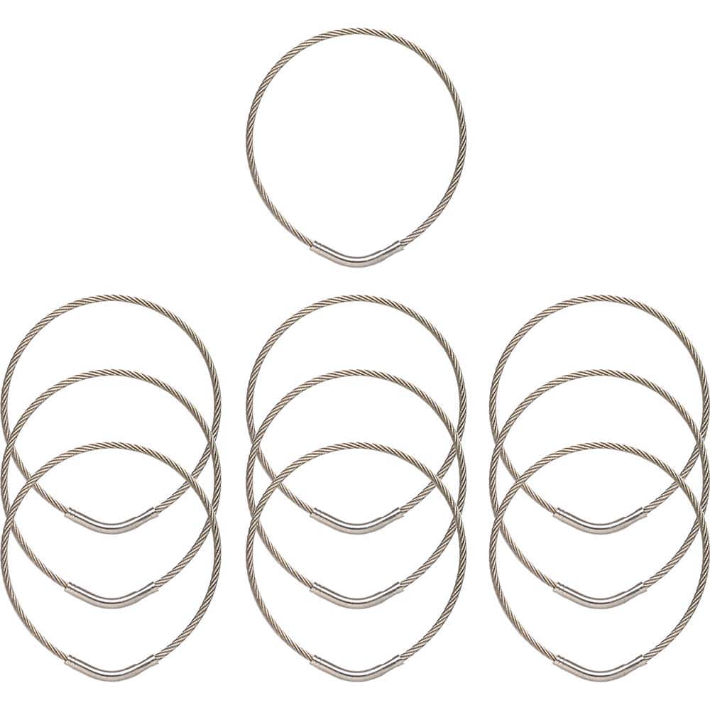 Key Systems - Key Control; Type: Key Ring ; Number of Keys: 0 ; Color: Silver ; Height (Inch): 5/32 ; Width (Inch): 3 ; Depth (Inch): 5/32 - Exact Tool & Supply