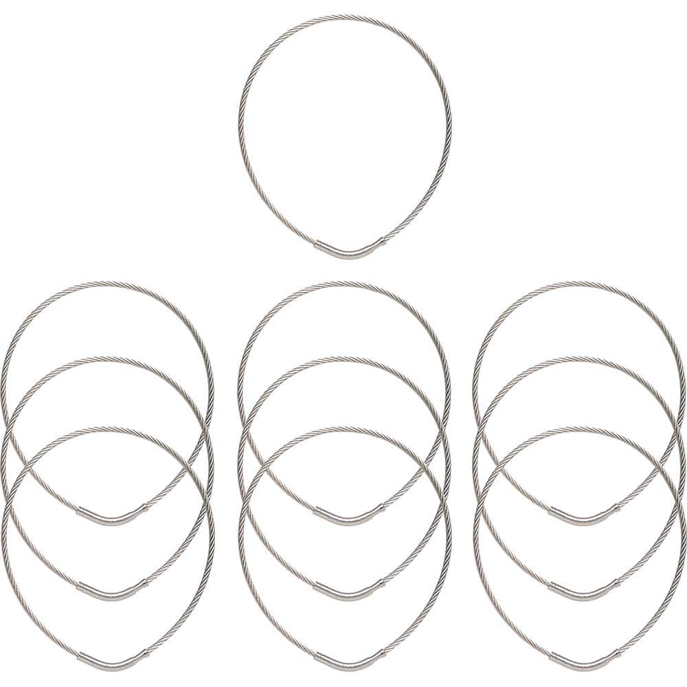 Key Systems - Key Control; Type: Key Ring ; Number of Keys: 0 ; Color: Silver ; Height (Inch): 5/32 ; Width (Inch): 4 ; Depth (Inch): 5/32 - Exact Tool & Supply